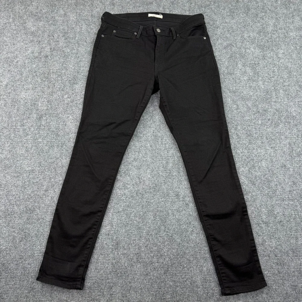 Levi Strauss Co Pants 711 Skinny Black Jeans Size W30 x L30 Cotton Blend Women's